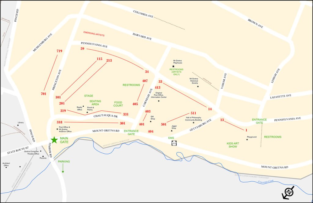 2021 Art Show Map